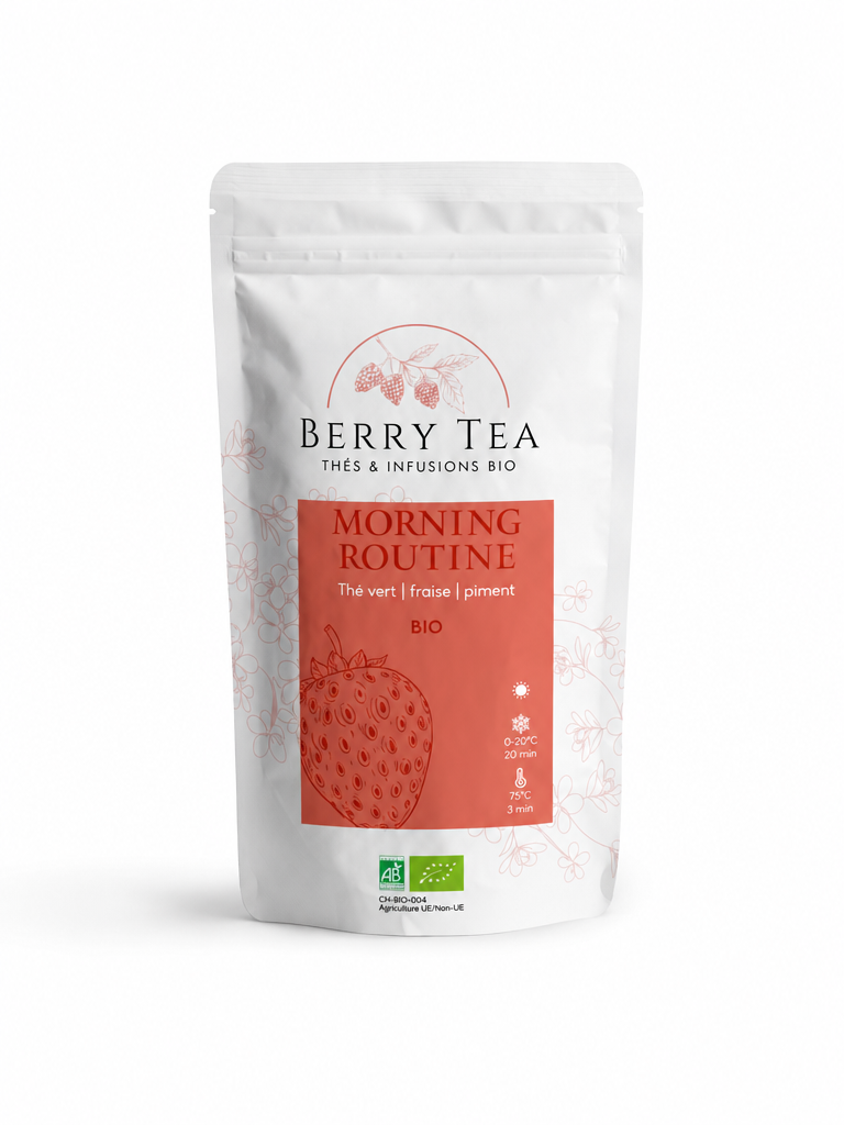 Morgenroutine – Grüner Tee mit Erdbeeren und Chili