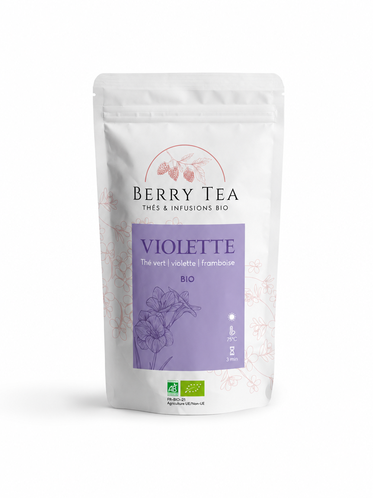 Violett - Grüner Tee mit Veilchen und Himbeere