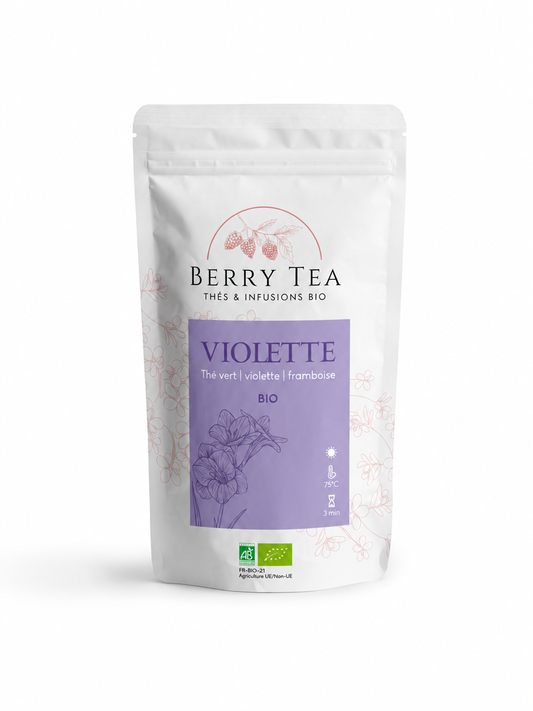 Violett - Grüner Tee mit Veilchen und Himbeere