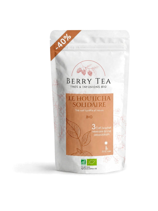 Sachet de thé vert torréfié Le Houjicha Solidaire Berry Tea