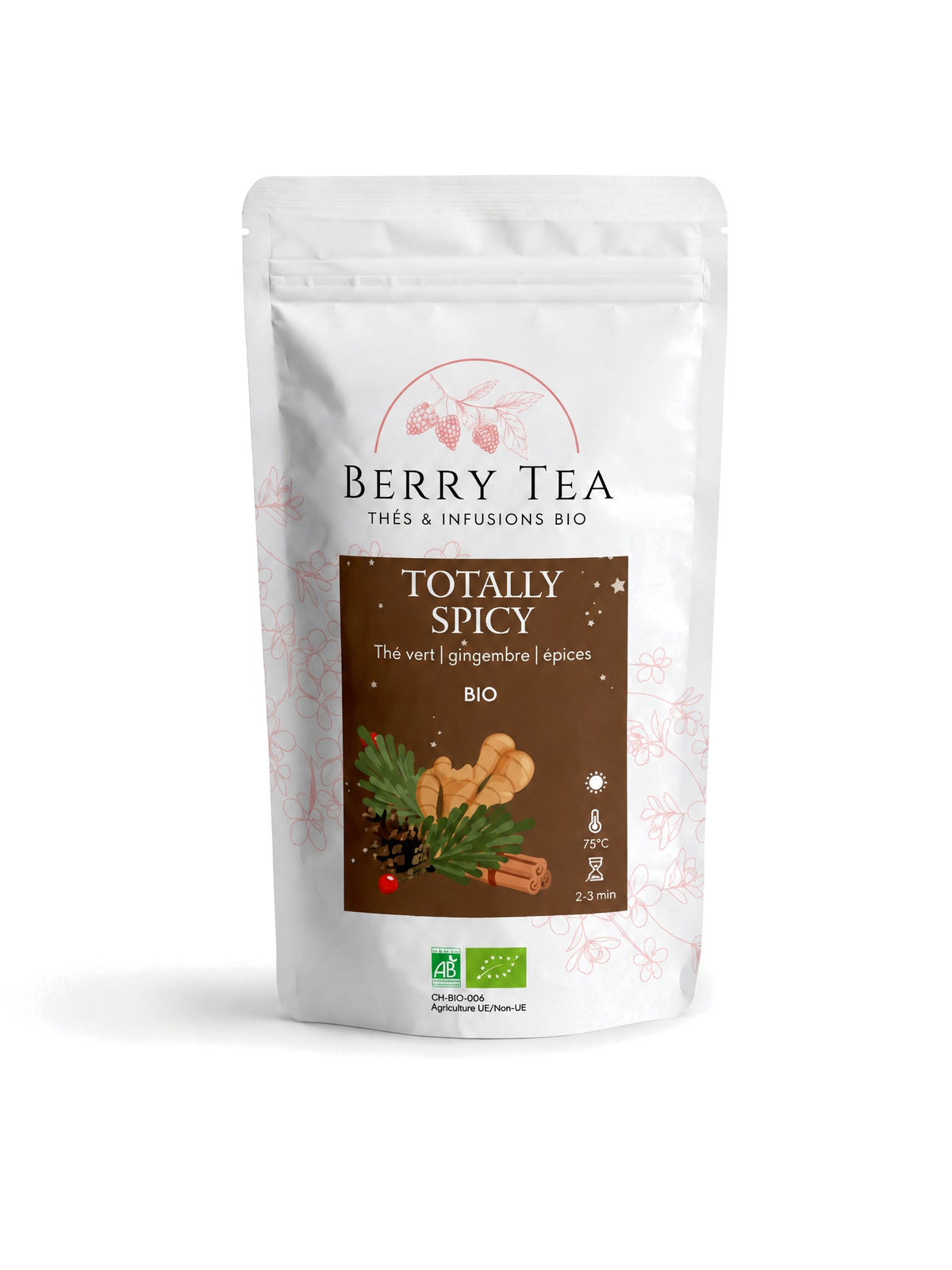 Sachet de thé vert Totally Spicy gingembre et épices Berry Tea
